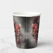 魔法使い | 赤い目を持つ暗白熱［赤熱］光を放つい角の悪魔 紙コップ (右)