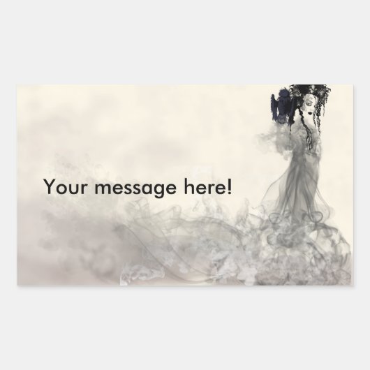 魔法使い 長方形シール (正面)