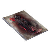 魔法使い | 闇の暗い魔女白熱［赤熱］光を放つ赤い目 ノートブック (右側)