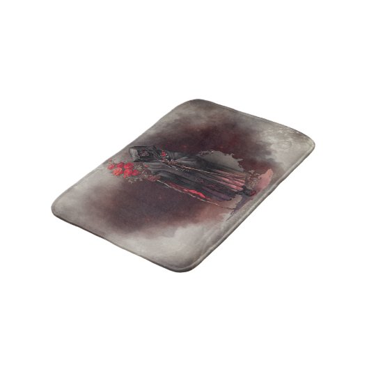 魔法使い | 闇の暗い魔女白熱［赤熱］光を放つ赤い目 バスマット (アングル)