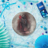 魔法使い | 闇の暗い魔女白熱［赤熱］光を放つ赤い目 ペーパープレート (パーティー)