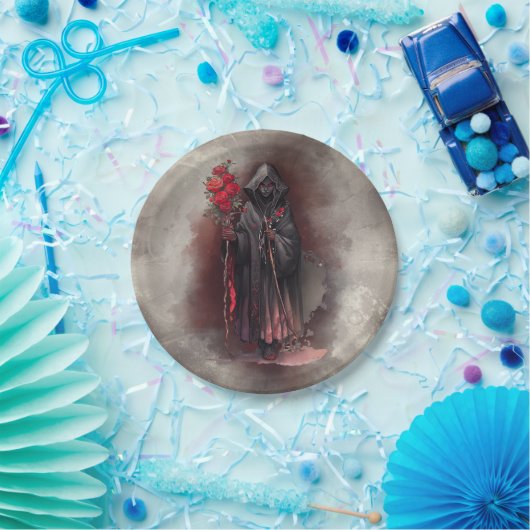 魔法使い | 闇の暗い魔女白熱［赤熱］光を放つ赤い目 ペーパープレート (パーティー)