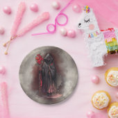 魔法使い | 闇の暗い魔女白熱［赤熱］光を放つ赤い目 ペーパープレート (パーティー)