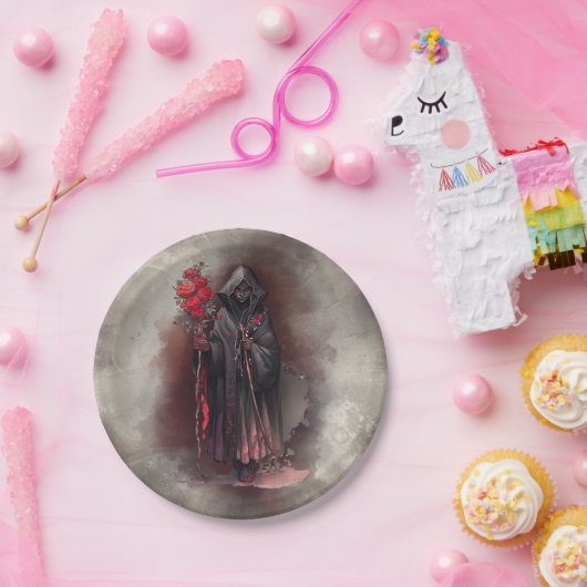 魔法使い | 闇の暗い魔女白熱［赤熱］光を放つ赤い目 ペーパープレート (パーティー)