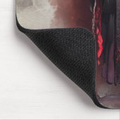 魔法使い | 闇の暗い魔女白熱［赤熱］光を放つ赤い目 マウスパッド (コーナー)