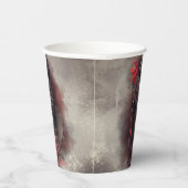 魔法使い | 闇の暗い魔女白熱［赤熱］光を放つ赤い目 紙コップ (右)