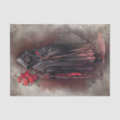 魔法使い | 闇の暗い魔女白熱［赤熱］光を放つ赤い目 薄葉紙 (正面)