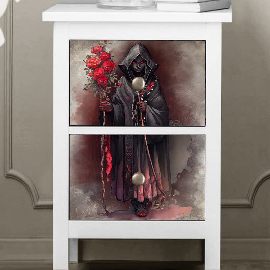 魔法使い | 闇の暗い魔女白熱［赤熱］光を放つ赤い目 薄葉紙