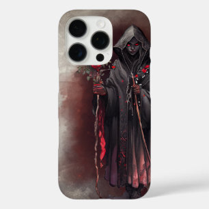 魔法使い   闇の暗い魔女白熱［赤熱］光を放つ赤い目 iPhone 16 PROケース