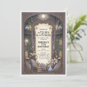 魔法使い 魔女 魔法 城 誕生日 招待状 (スタンド正面)