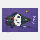 魔法使パーソナライズされたいパンディ・ザ・パンダ キッチンタオル (横)