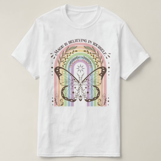 魔法信じが自活している Tシャツ (デザイン正面)