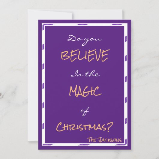 魔法信じに入る 招待状 (正面)