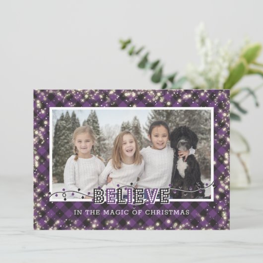 魔法信じの紫の格子縞の写真に シーズンカード (スタンド正面)