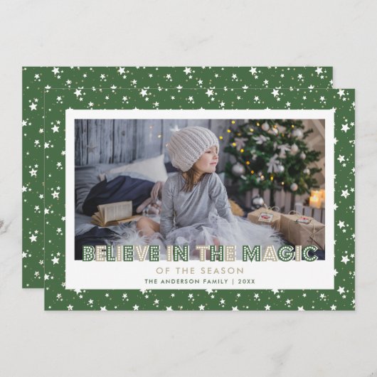 魔法信じスターズの写真の緑 シーズンカード (正面/裏面)