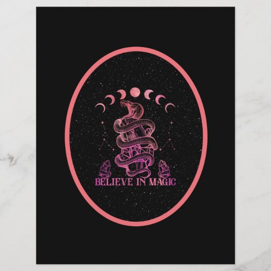 魔法信じ天測ウィッカ信者スクラップブック紙 (正面)