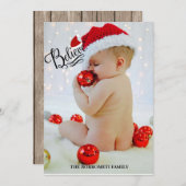 魔法信じ・クリスマス・フォトカードの「」 シーズンカード (正面/裏面)