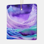 魔法凍ってい氷海パーソナライズされた セラミックオーナメント (左)