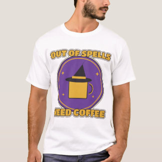 魔法切れにはコーヒーが必要 おもしろい魔法使い コーヒー Tシャツ