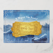 魔法列車誕生日招待状 箔招待状 (裏面)