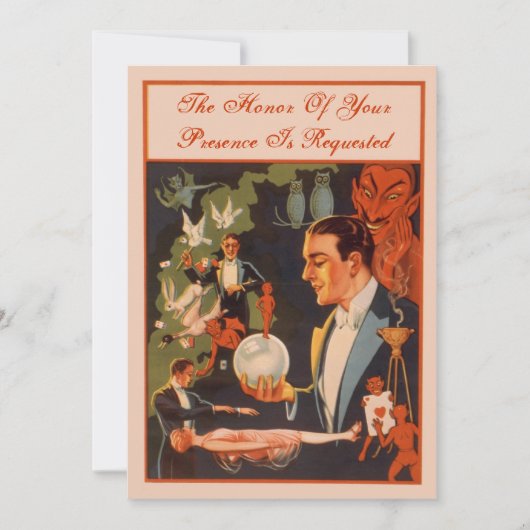 魔法占い師 水晶玉パーティー 招待状 (正面)