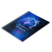 魔法名と〔占星術の〕十二宮図署名射手座ノートブック ノートブック (左側)