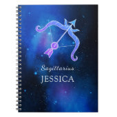 魔法名と〔占星術の〕十二宮図署名射手座ノートブック ノートブック (正面)