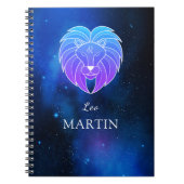 魔法名と〔占星術の〕十二宮図記号Leo Notebook ノートブック (正面)