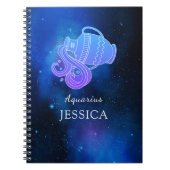 魔法名(〔占星術の〕十二宮図付き) Aquariusノートブック ノートブック (正面)