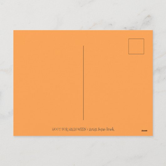 魔法呪文とハロウィーンフード，フクロウウィザード シーズンポストカード (裏面)