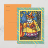 魔法呪文とハロウィーンフード，フクロウウィザード シーズンポストカード (正面/裏面)