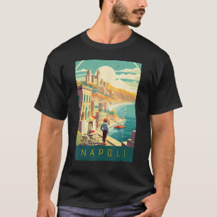 魔法地中海のナポリVintageポスターアート Tシャツ