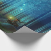 魔法夜森林木のおとぎ話 ラッピングペーパー (角)