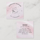 魔法天月ピンク星占い スクエア名刺 (正面/裏面)