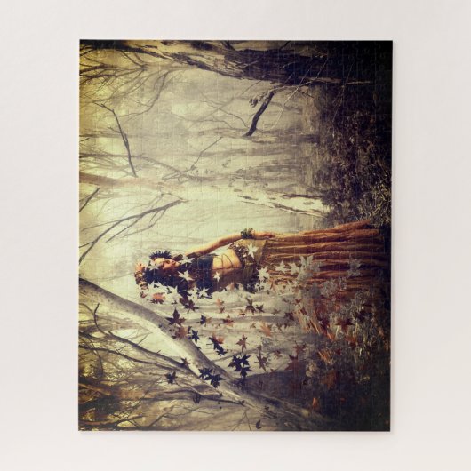 魔法女性自然ファンタジーアートジグソーパズル ジグソーパズル (縦)