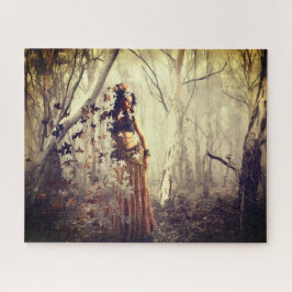 魔法女性自然ファンタジーアートジグソーパズル ジグソーパズル