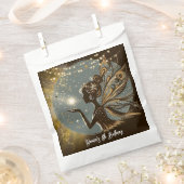 魔法妖精のシルエットで夜子供の誕生日 フェイバーバッグ (クリップ留めされた状態)