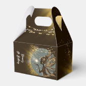 魔法妖精のシルエットで夜子供の誕生日 フェイバーボックス (正面サイド)
