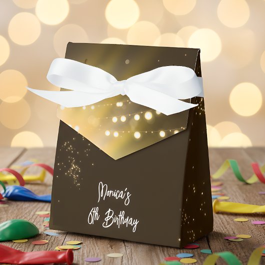 魔法妖精のシルエットで夜子供の誕生日 フェイバーボックス