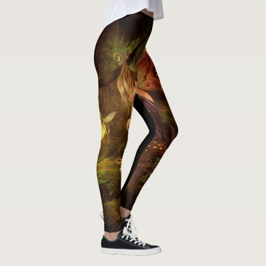 魔法妖精の国のユニコーンのきのこの森林 レギンス (右)