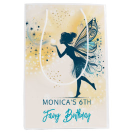 魔法妖精の塵と星の子供の誕生日 ミディアムペーパーバッグ
