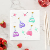 魔法妖精パーティー |ガールの誕生祝い スタンダードランチョンナプキン (インサイチュ)