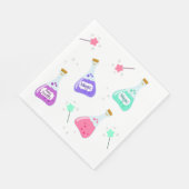 魔法妖精パーティー |ガールの誕生祝い スタンダードランチョンナプキン (角)