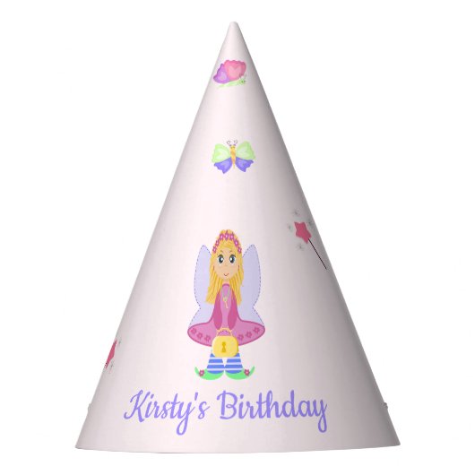 魔法妖精パーティー |ガールの誕生祝い パーティーハット (正面)