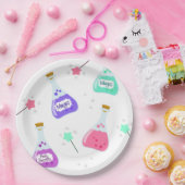 魔法妖精パーティー |ガールの誕生祝い ペーパープレート (パーティー)