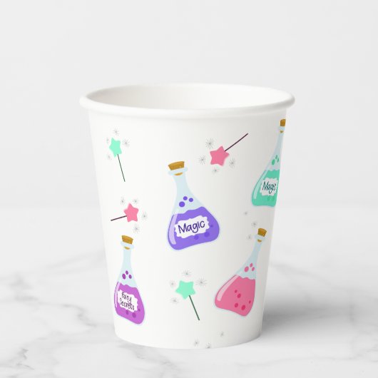 魔法妖精パーティー |ガールの誕生祝い 紙コップ (正面)