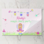 魔法妖精パーティー |ガールズ誕生日ランチョンマット ペーパーパッド (折り畳み)