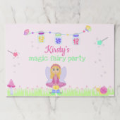魔法妖精パーティー |ガールズ誕生日ランチョンマット ペーパーパッド (正面)