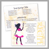 魔法妖精料理ベーキングクックブックレシピカード 招待状