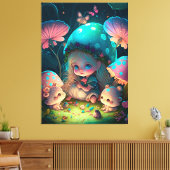 魔法小妖精や小人モーメント キャンバスプリント (インサイチュ (リビング))